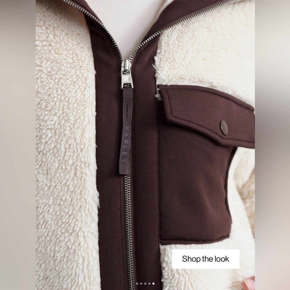 NWT Varley Lowell Sherpa Jacket Sandshell Size Small (Sold Out) - Picture 6 of 12